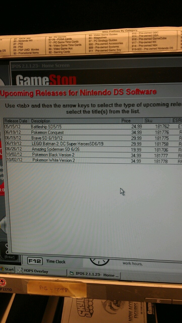 Rumor: Pokemon Black 2/White 2 release date announced by Gamestop