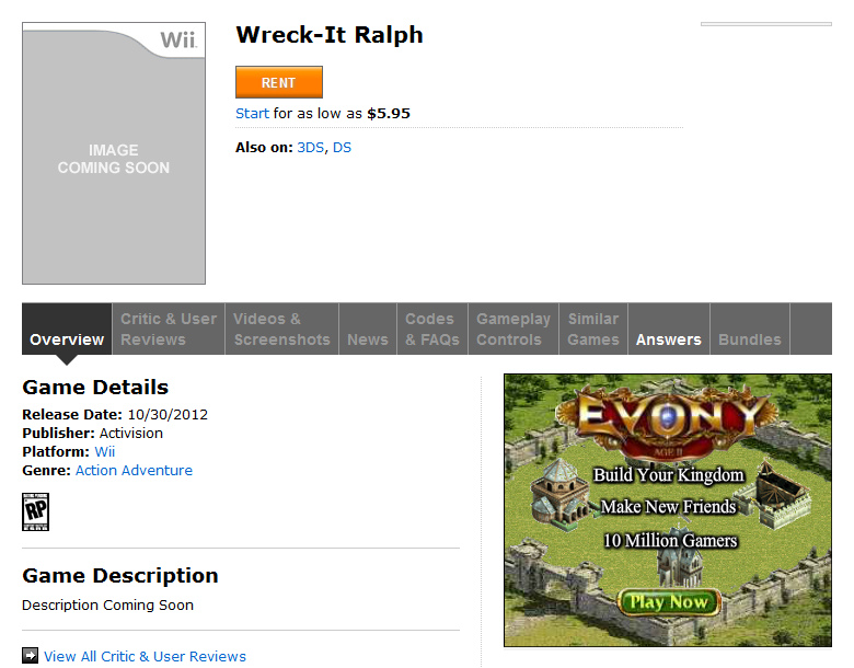 Wreck It Ralph Game Wii U