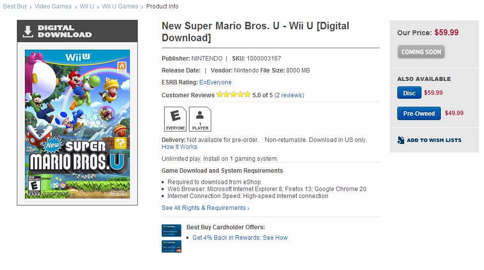 super mario bros digital download