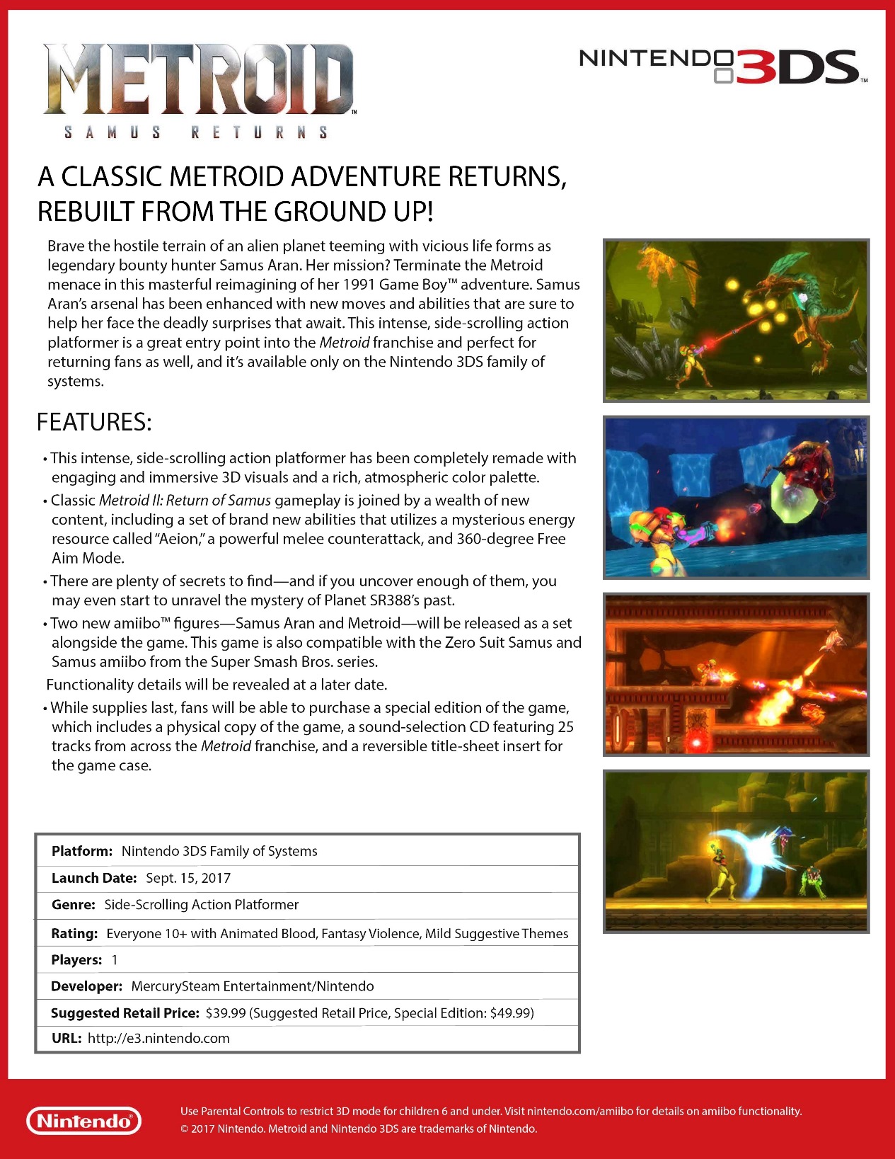 Metroid: Samus Returns Factsheet! 2