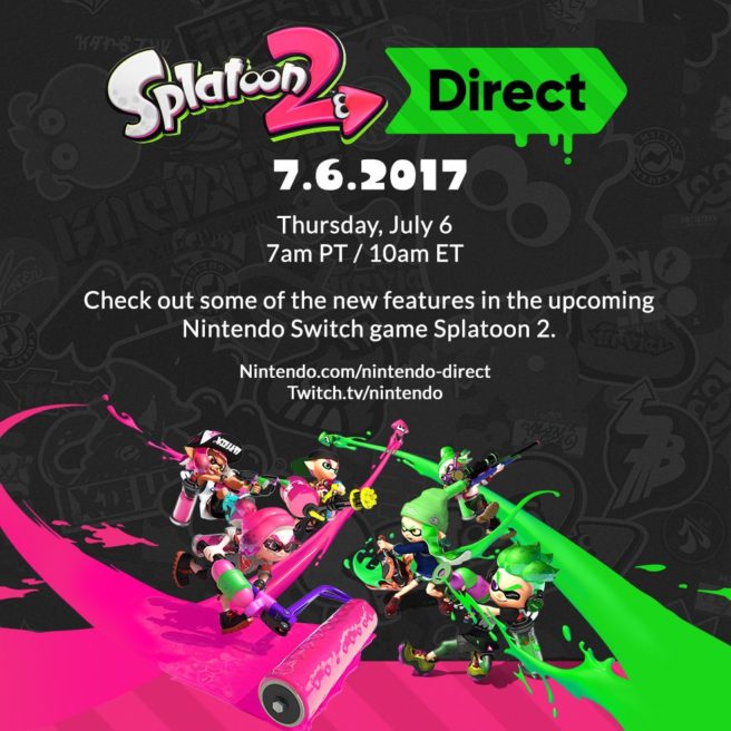 Anunciado novo Nintendo Direct para Splatoon 2! 2
