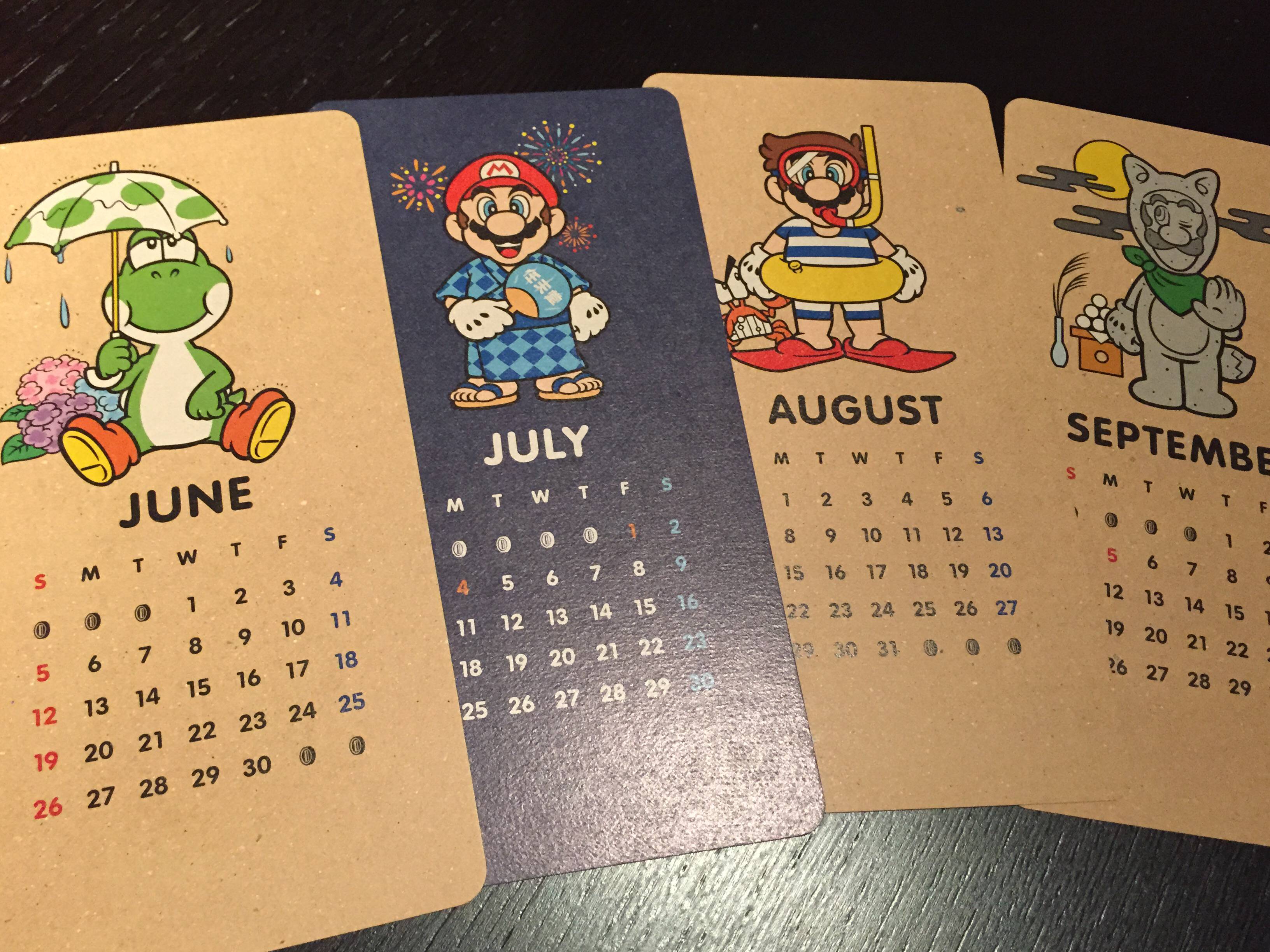 Photos of the Club Nintendo Calendar 2016 Nintendo Everything