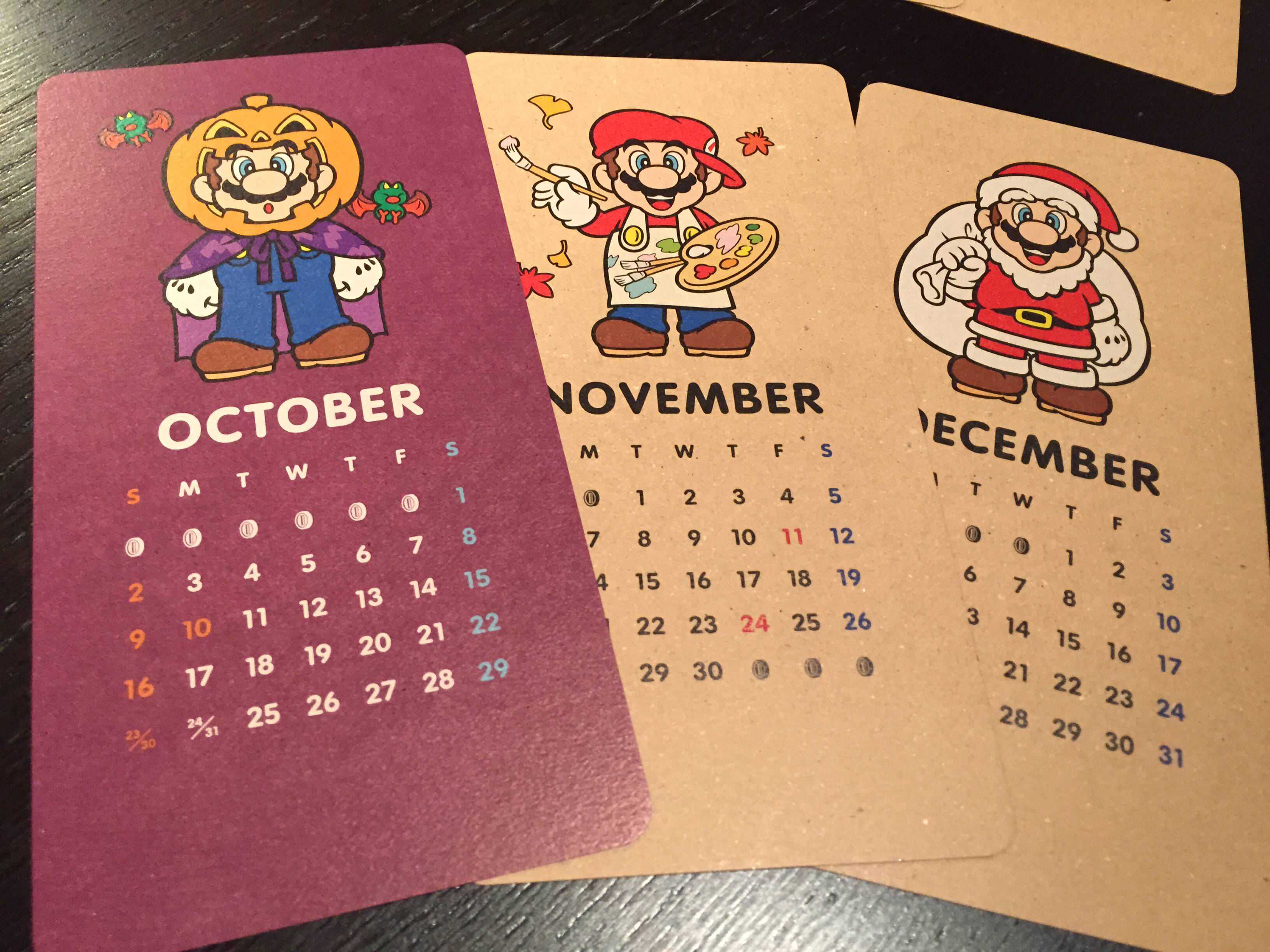 Photos of the Club Nintendo Calendar 2016 Nintendo Everything
