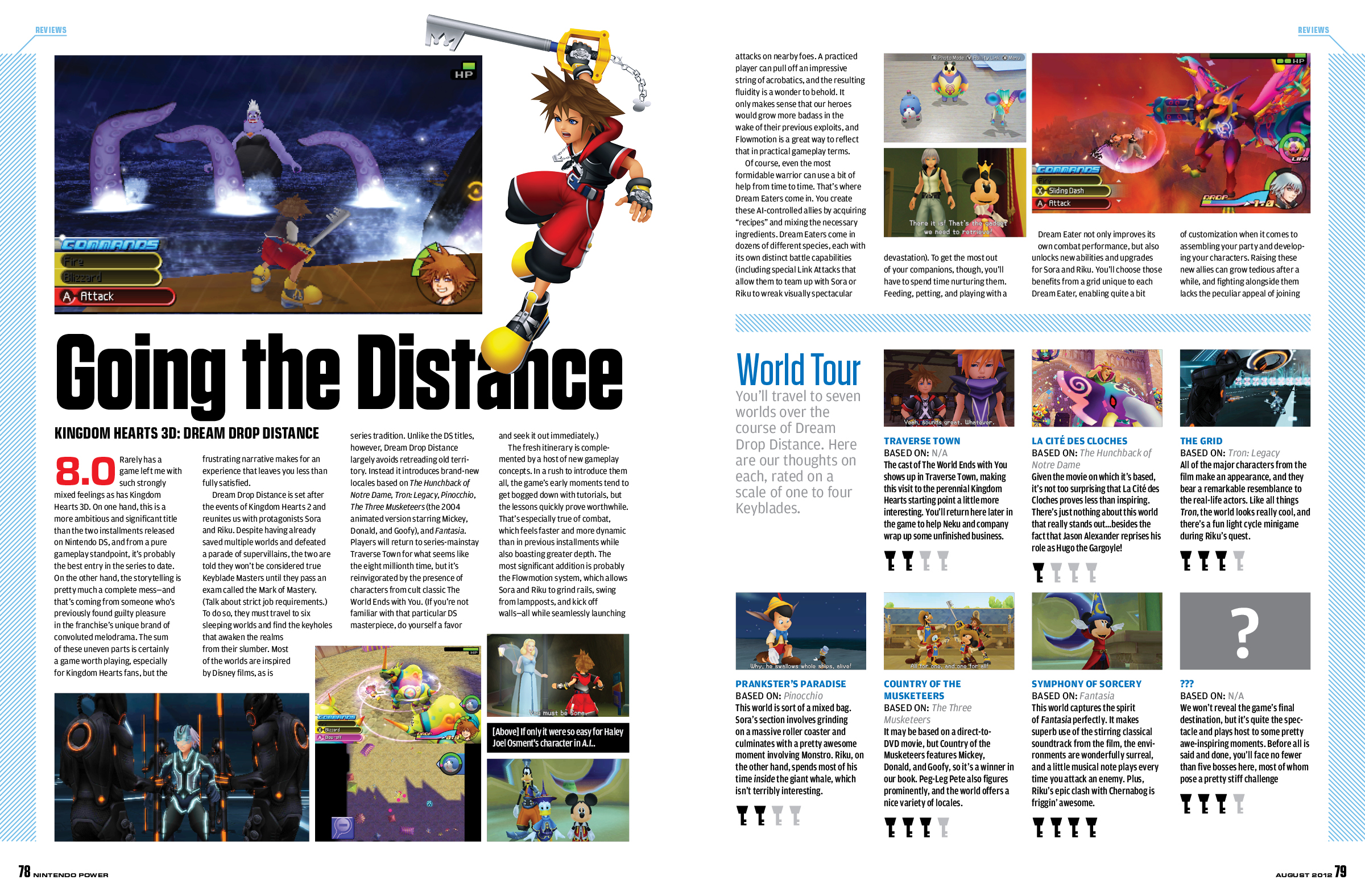 Nintendo Power August 2012 scans - Scribblenauts, Kirby, Code of Princess, Kingdom  Hearts 3D