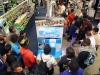 In this photo released by Nintendo of America, hundreds of Nintendo fans line up at the Best Buy in Culver City, CA to get a special first-look at "Super Smash Bros." for Wii U and Nintendo 3DS on Wednesday, June 11, 2014 in Culver City.  More than 100 Best Buy stores in the U.S. and Canada hosted a "Super Smash Bros. Smash-Fest @ Best Buy" to bring the E3 experience to consumers to play the game before it's release date later this year. (Photo by Nintendo/Bob Riha, Jr.)