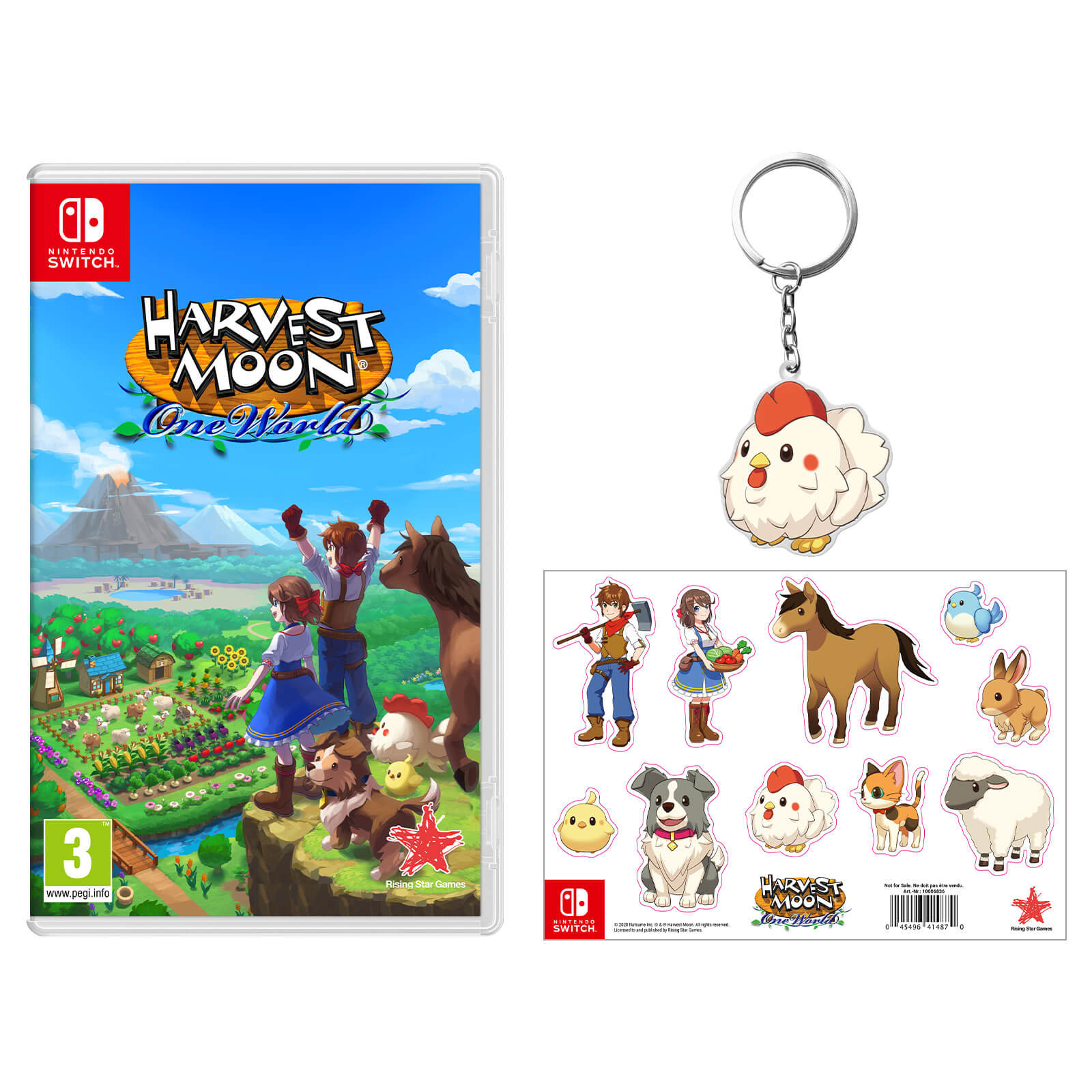 get keyring on Official sticker Harvest chicken a Moon: Nintendo UK Store, the and One sheet World Pre-order