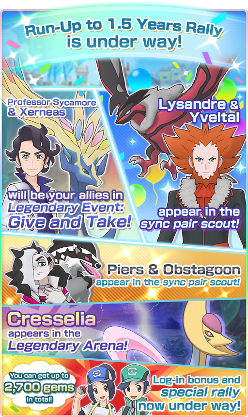 Pokemon Masters EX Give and Take Legendary event and Lysandre Poke