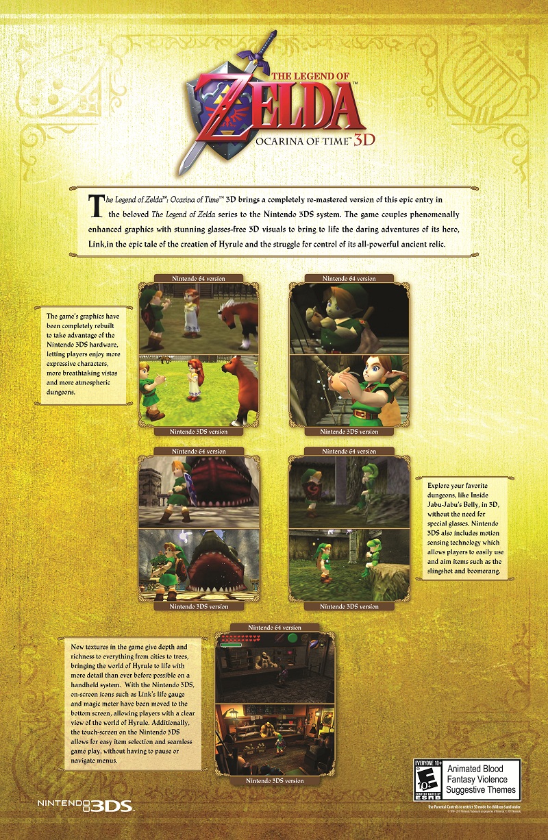 Nintendo releases official screenshot comparison of Zelda Ocarina of