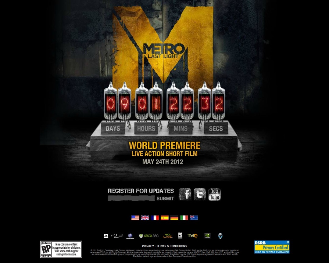 Metro teaser counting down to live-action video