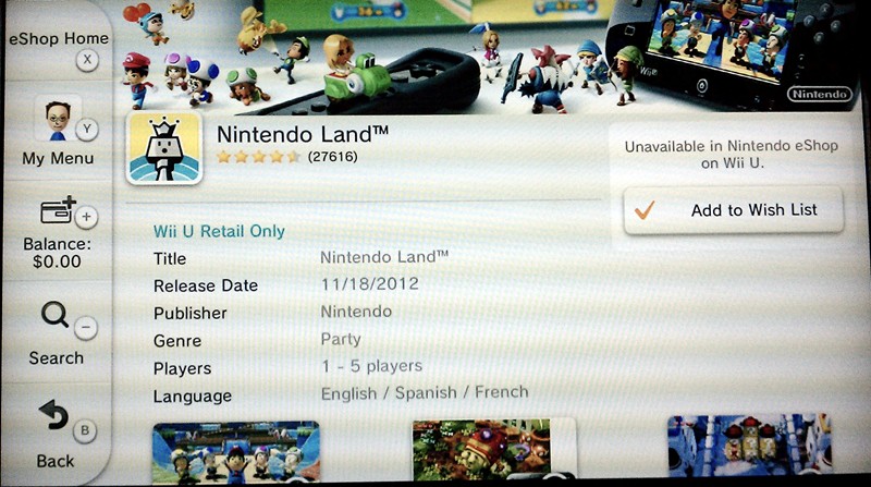 nintendo wii u online store