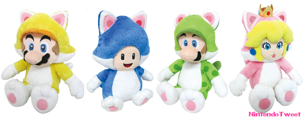 A look at the Super Mario 3D World plushies plus Nabbit