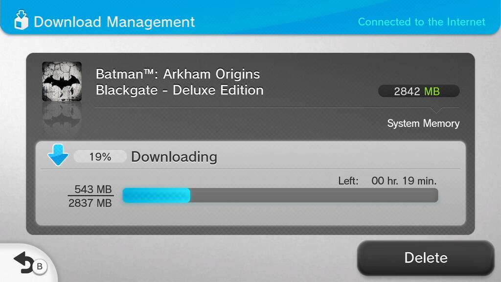 Batman: Arkham Origins Blackgate - Deluxe Edition file size