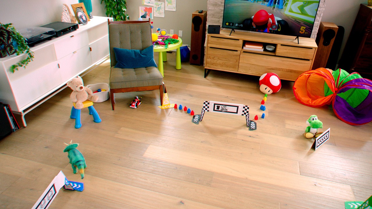 mario kart living room