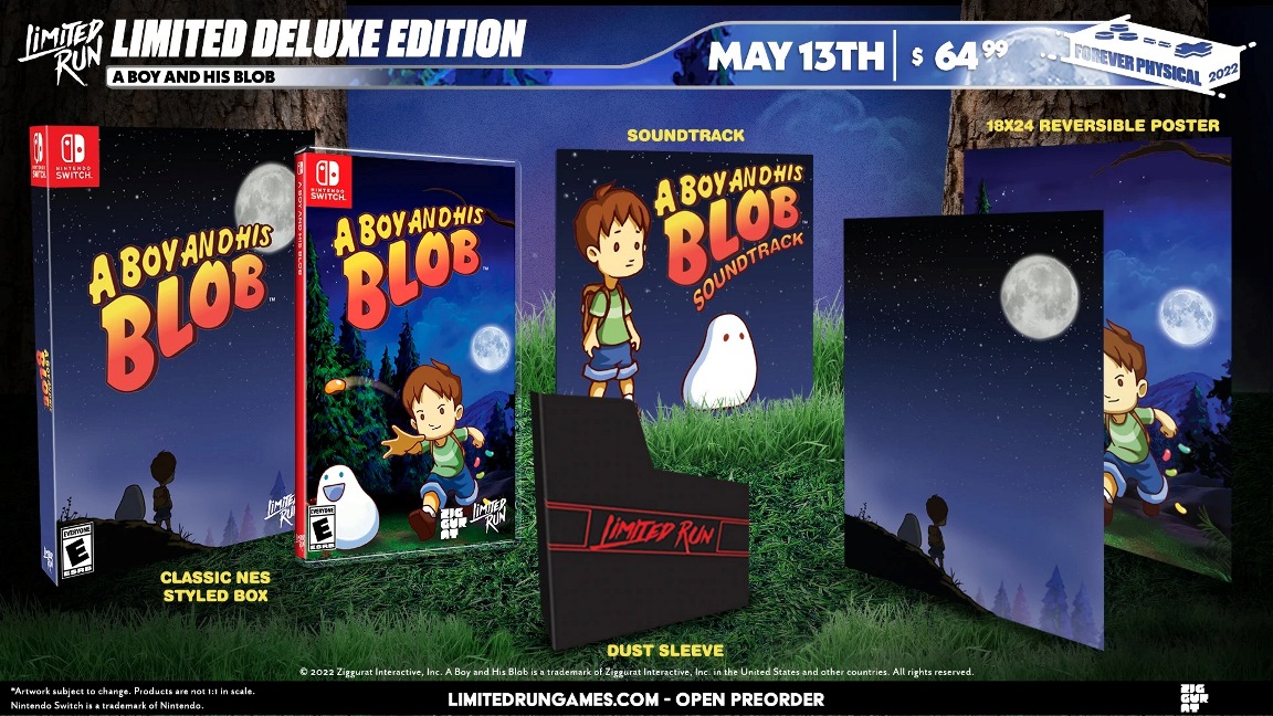 A Boy and His Blob getting physical on Switch