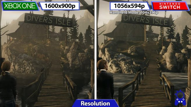 Alan Wake Remastered Switch vs Xbox One comparison