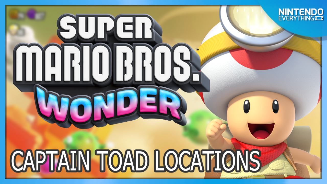 Super Mario Bros. Wonder: all Captain Toad locations