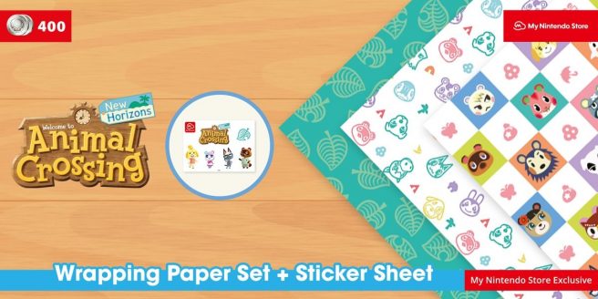 Animal Crossing wrapping paper set