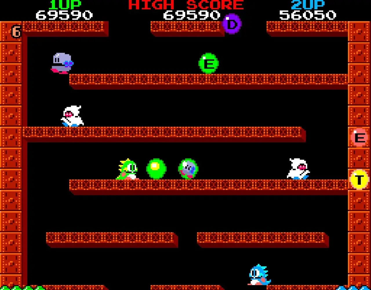 Bubble Bobble para Arcade (1986)