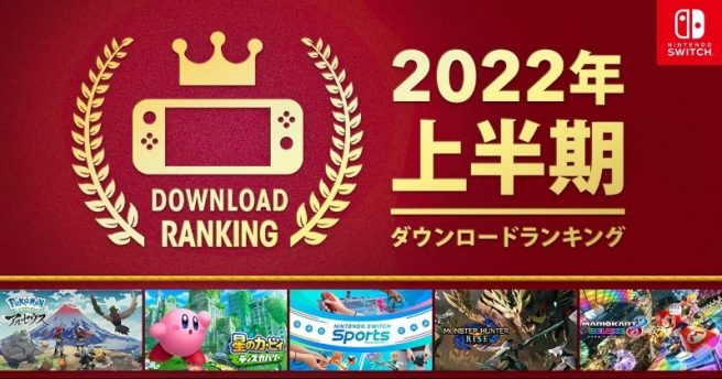 Best-selling games on the Japanese Switch eShop for the first half of 2022