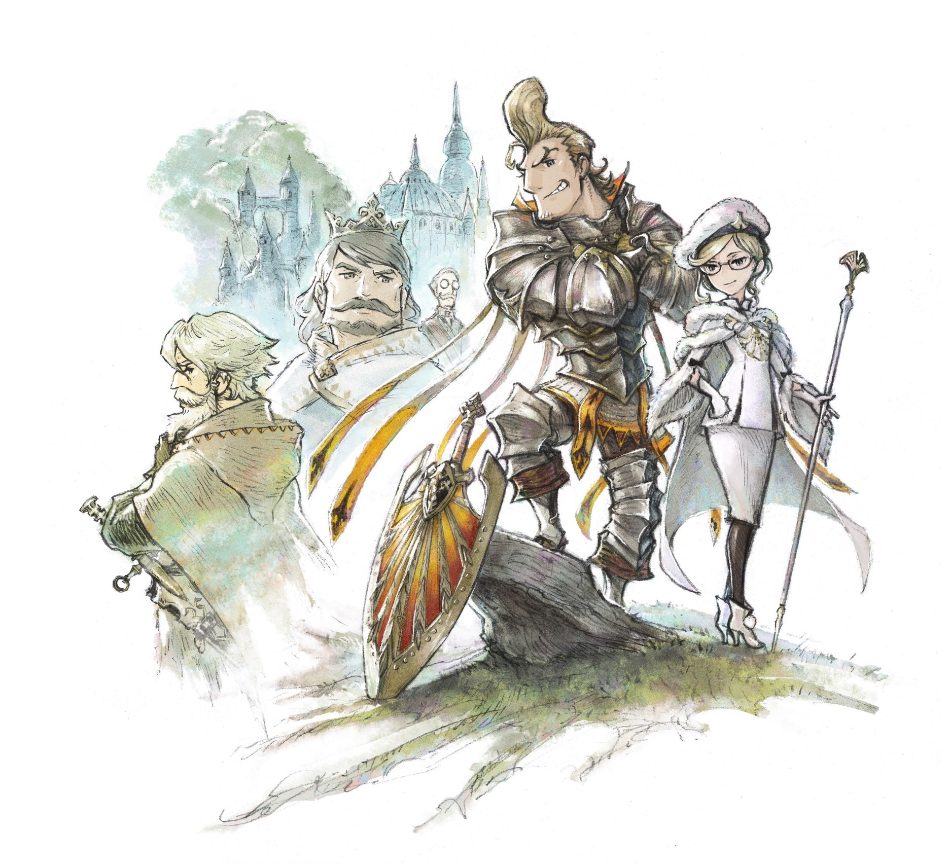 Bravely Default II screenshots, art, file size