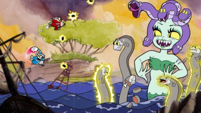 Cuphead health bars