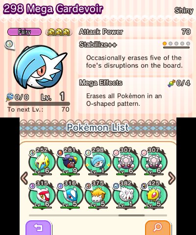Pokémon Global News - Weekly Pokémon Shuffle Update 1 ) Those that log in  will get a Shiny Gardevoir 2 ) Shiny Mega Gardevoir Competition is  available until December 12 The prize