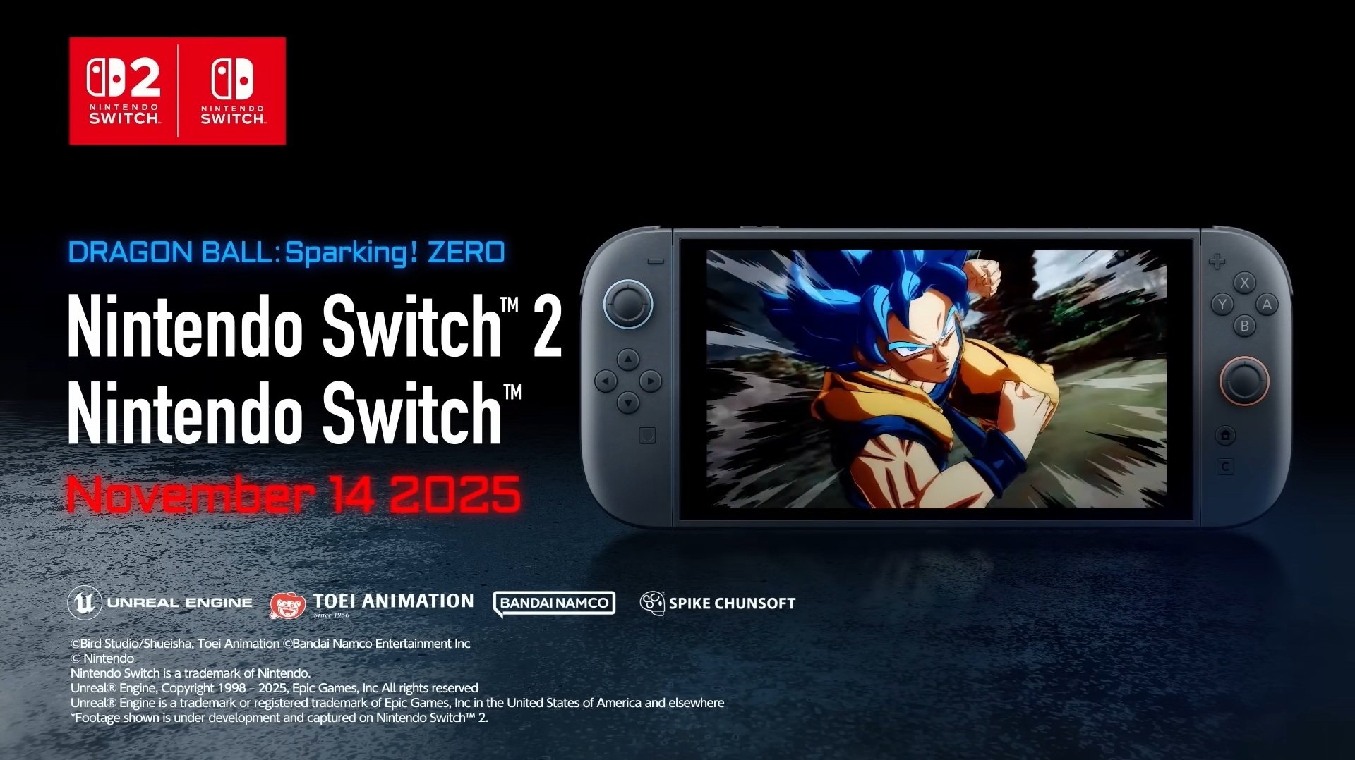Dragon Ball Sparking Zero details Nintendo Switch 2 and Switch frame rate and resolution, official comparison
