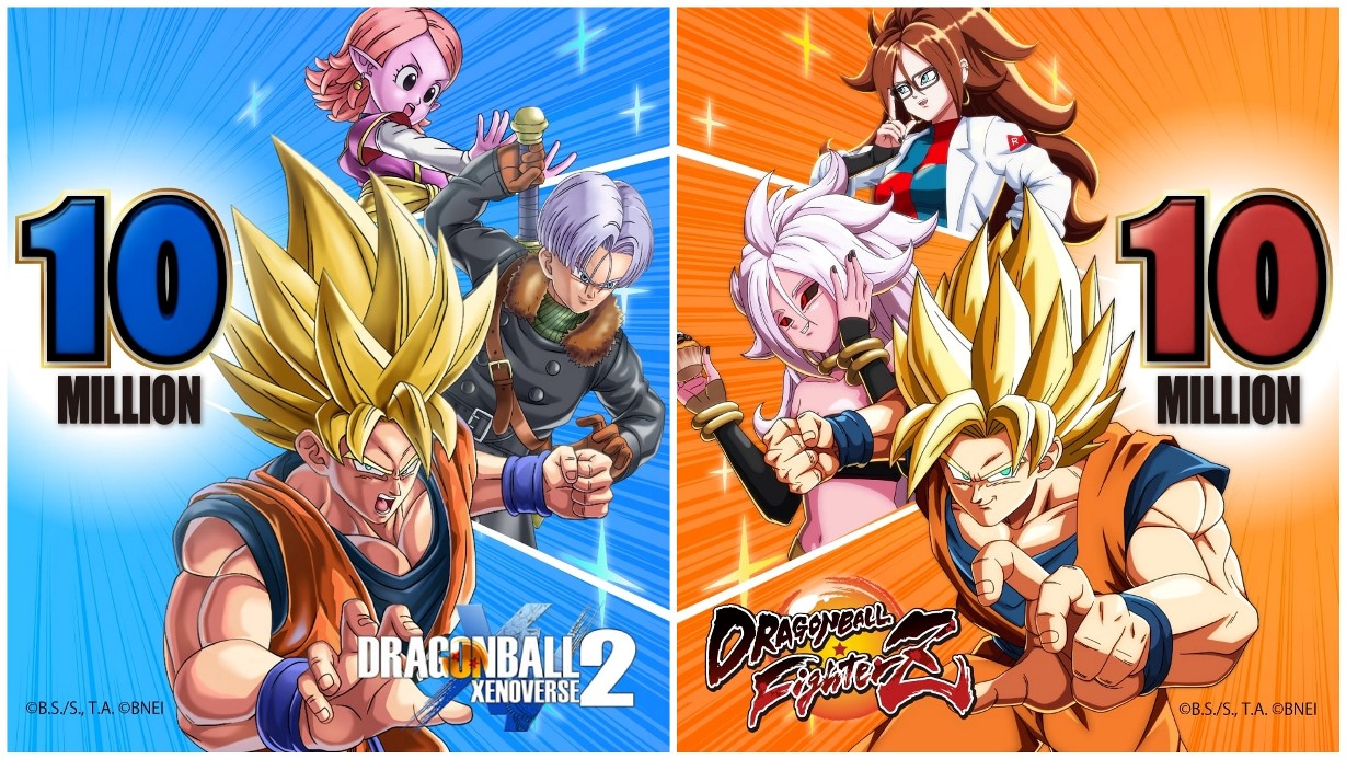 DRAGON BALL XENOVERSE 2 AND DRAGON BALL FIGHTERZ EACH SELL OVER 10 MILLION  COPIES WORLDWIDE