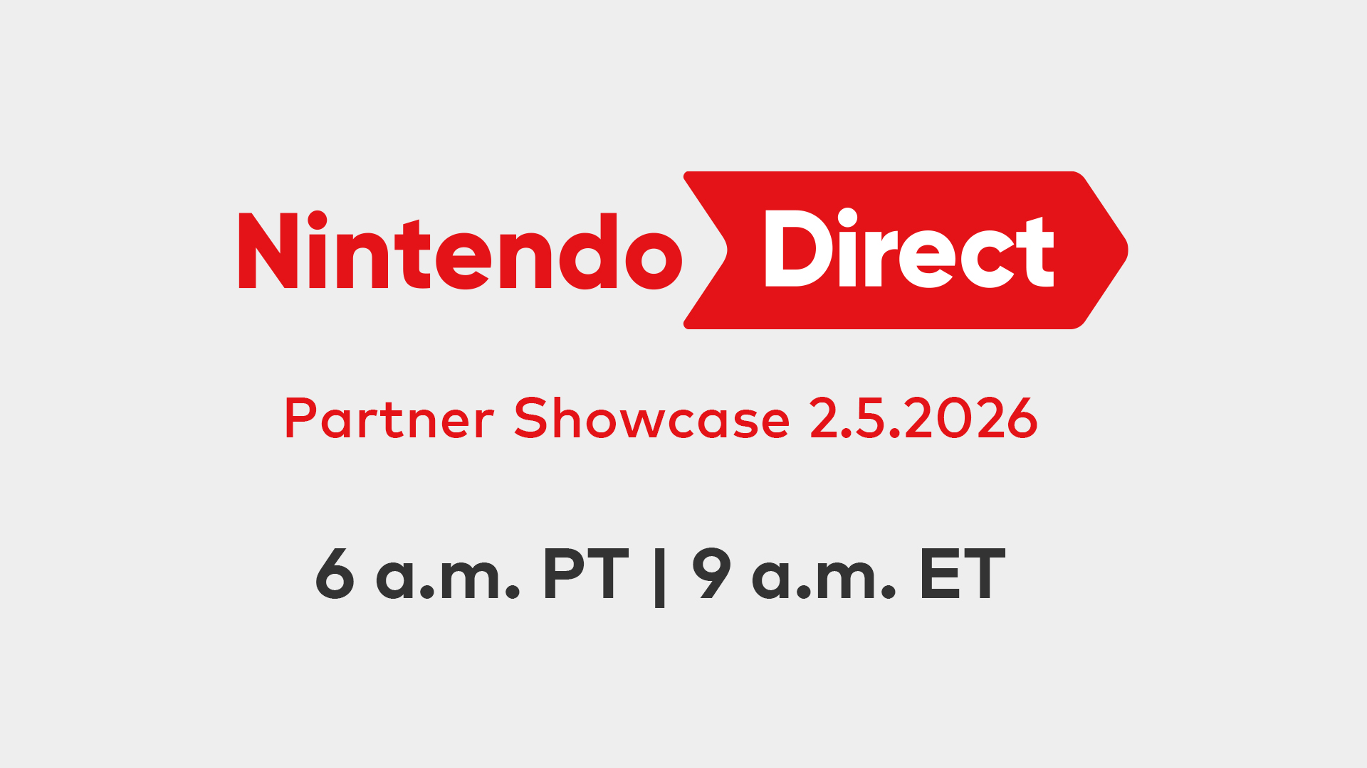 February 2026 Nintendo Direct: Partner Showcase live stream