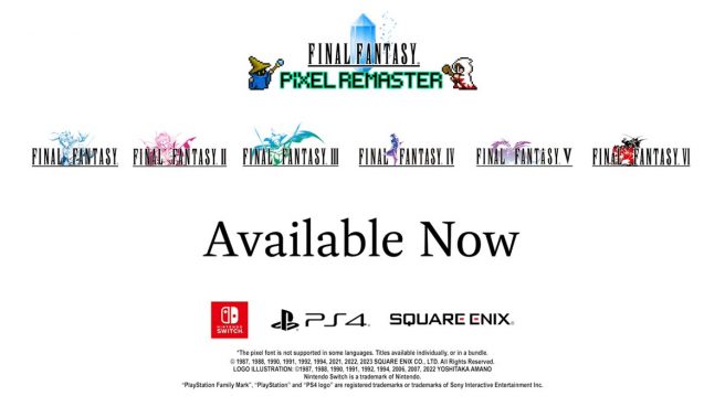 Final Fantasy Pixel Remaster trailer