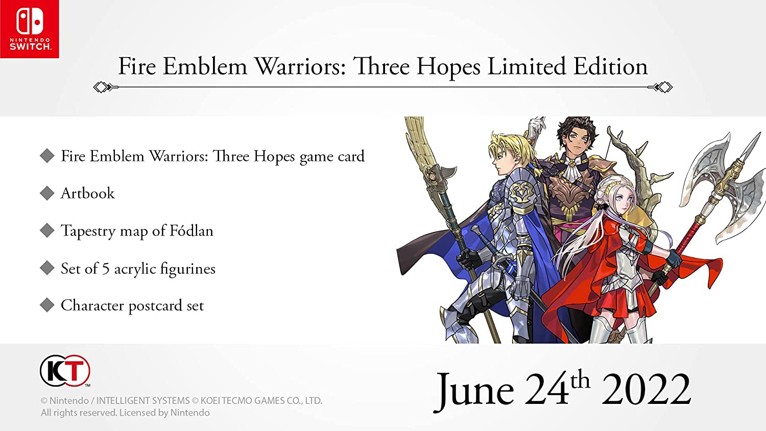 Fire Emblem Warriors Three Hopes pre-order limited edition