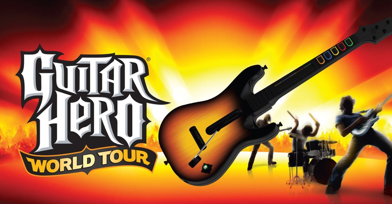 Wii Guitar Hero World Tour Guitar Kit