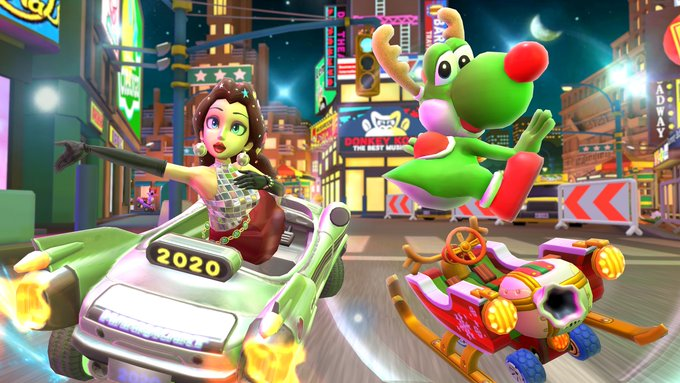 The Holiday Tour begins in the Mario Kart Tour game