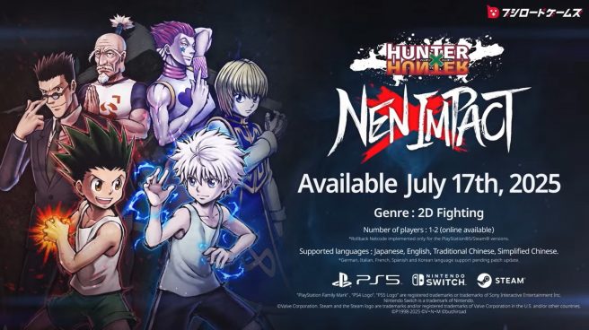 Hunter x Hunter Nen Impact release date limited edition