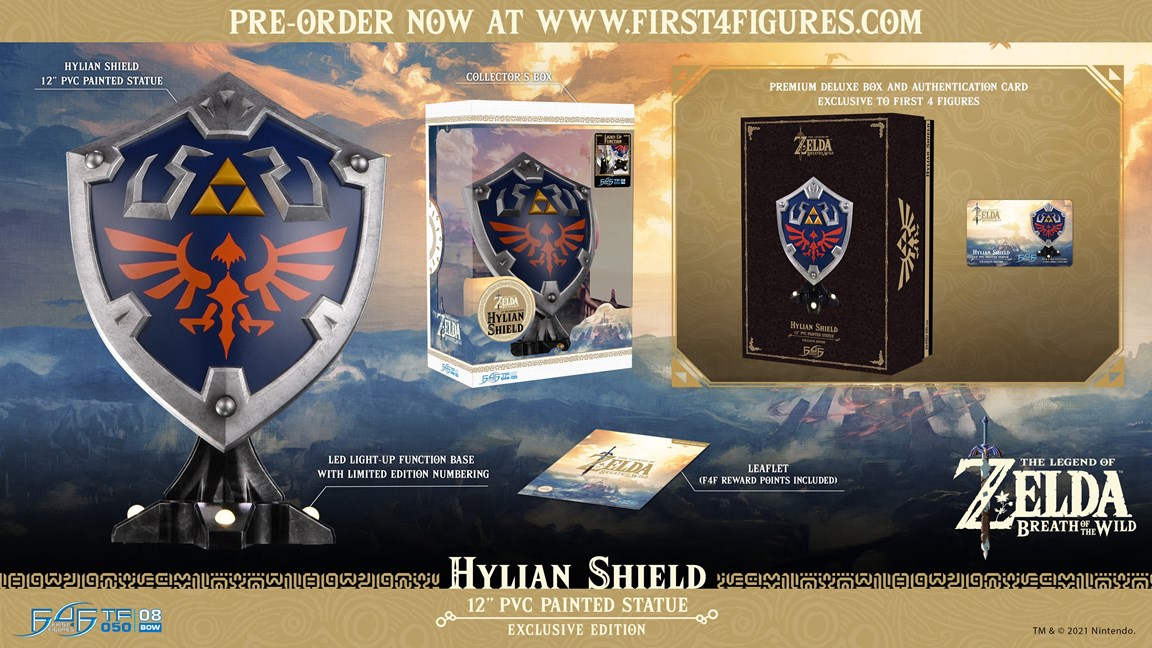 First 4 Figures reveals Hylian Shield statue from Zelda: Breath of the Wild