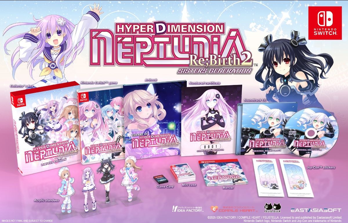 Hyperdimension Neptunia Re;Birth2: Sisters Generation Receives English Release for Nintendo Switch in Asia