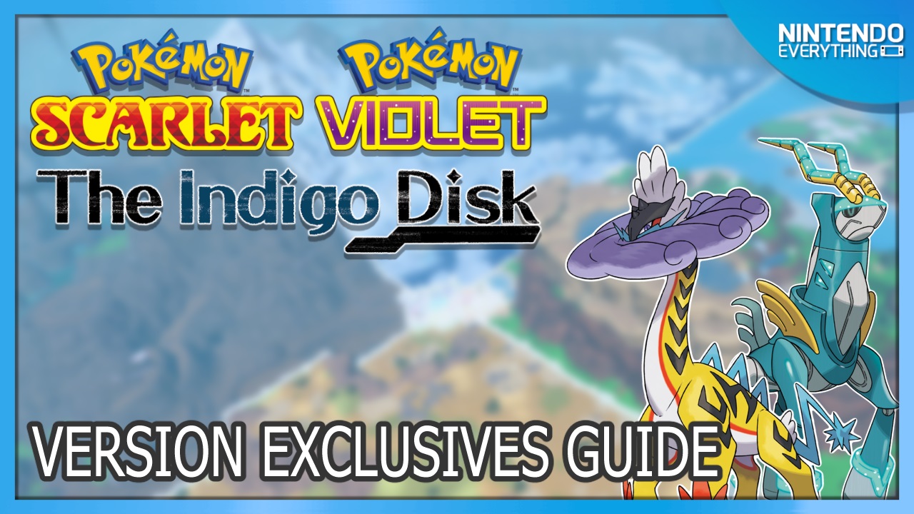 Pokémon Indigo Disk version exclusives for Scarlet and Violet