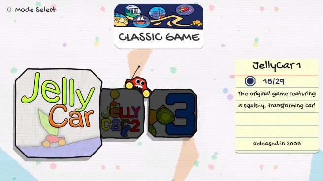 JellyCar Worlds update classic level mode