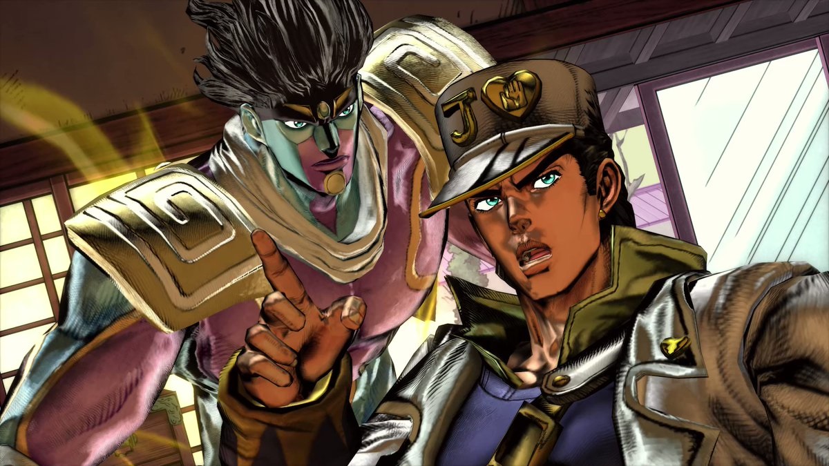 Jotaro Kujo, as seen in episode #1 from the anime of JoJo's Bizarre  Adventures: Diamond Is Unbreakable