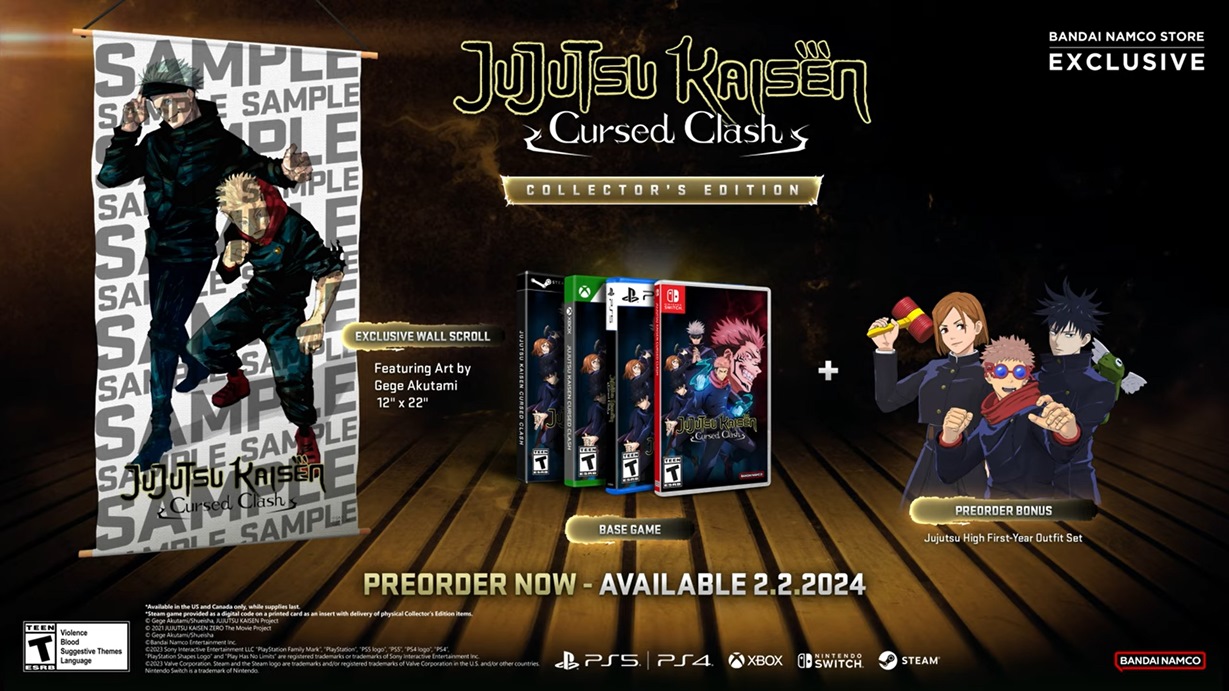 JUJUTSU KAISEN CURSED CLASH Console Game Announced