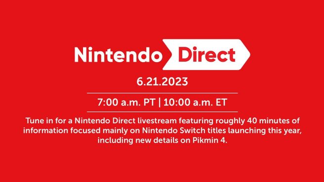 June 2023 Nintendo Direct live stream