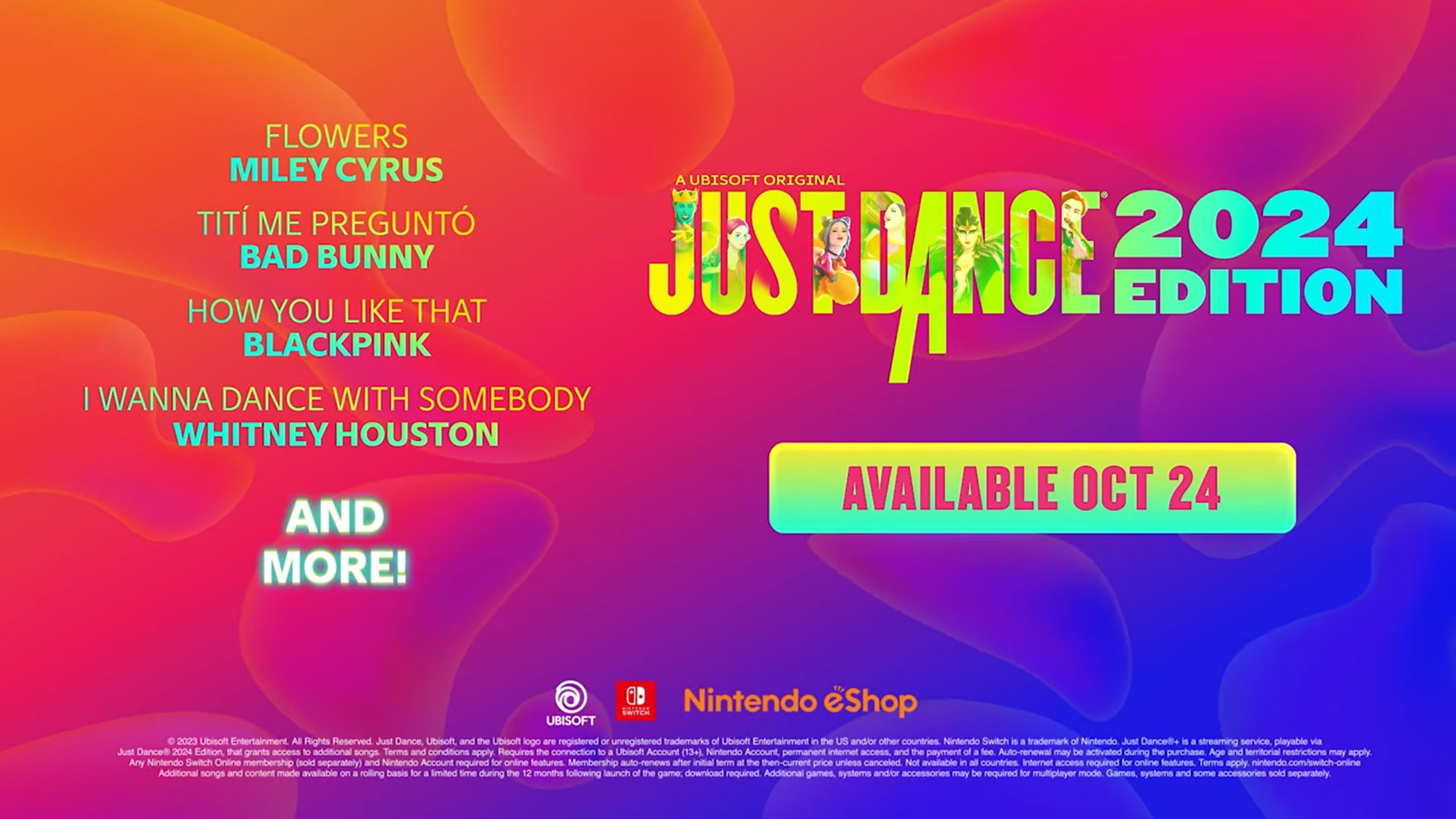 Just Dance 2024 comes to Nintendo Switch October 24th! 