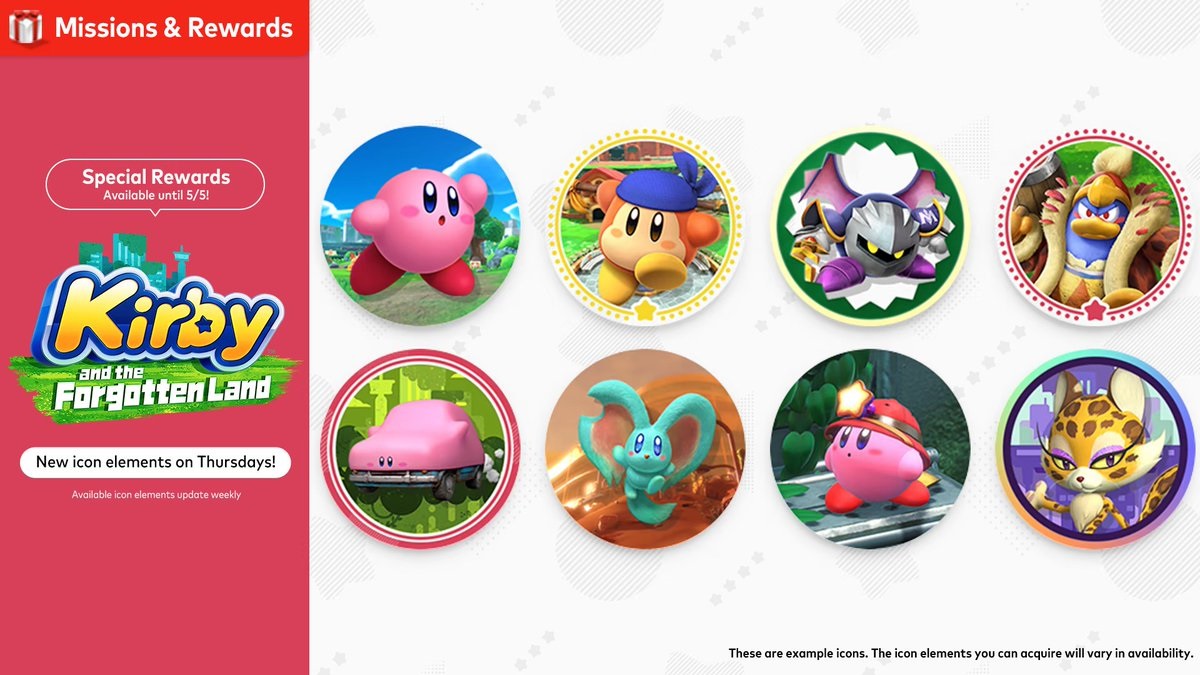 Kirby and the Forgotten Land user icons added to Nintendo Switch