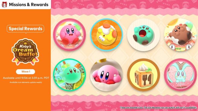 Kirby's Dream Buffet Nintendo Switch Online icons