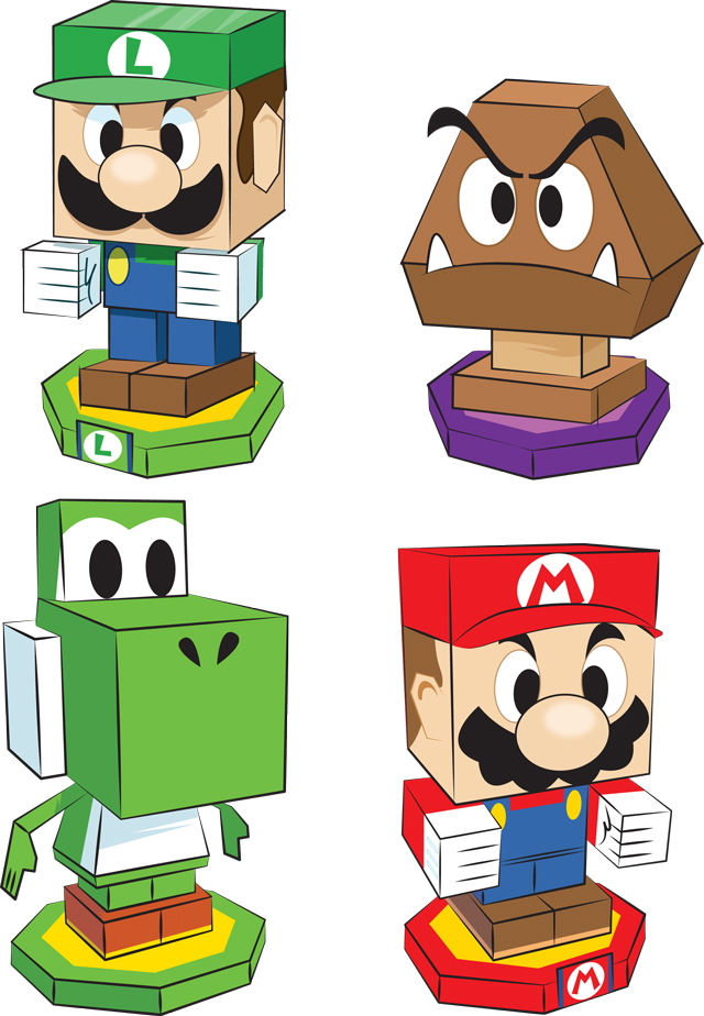 Cat Mario Peach Luigi Toad Printable Papercraft - Play Nintendo.