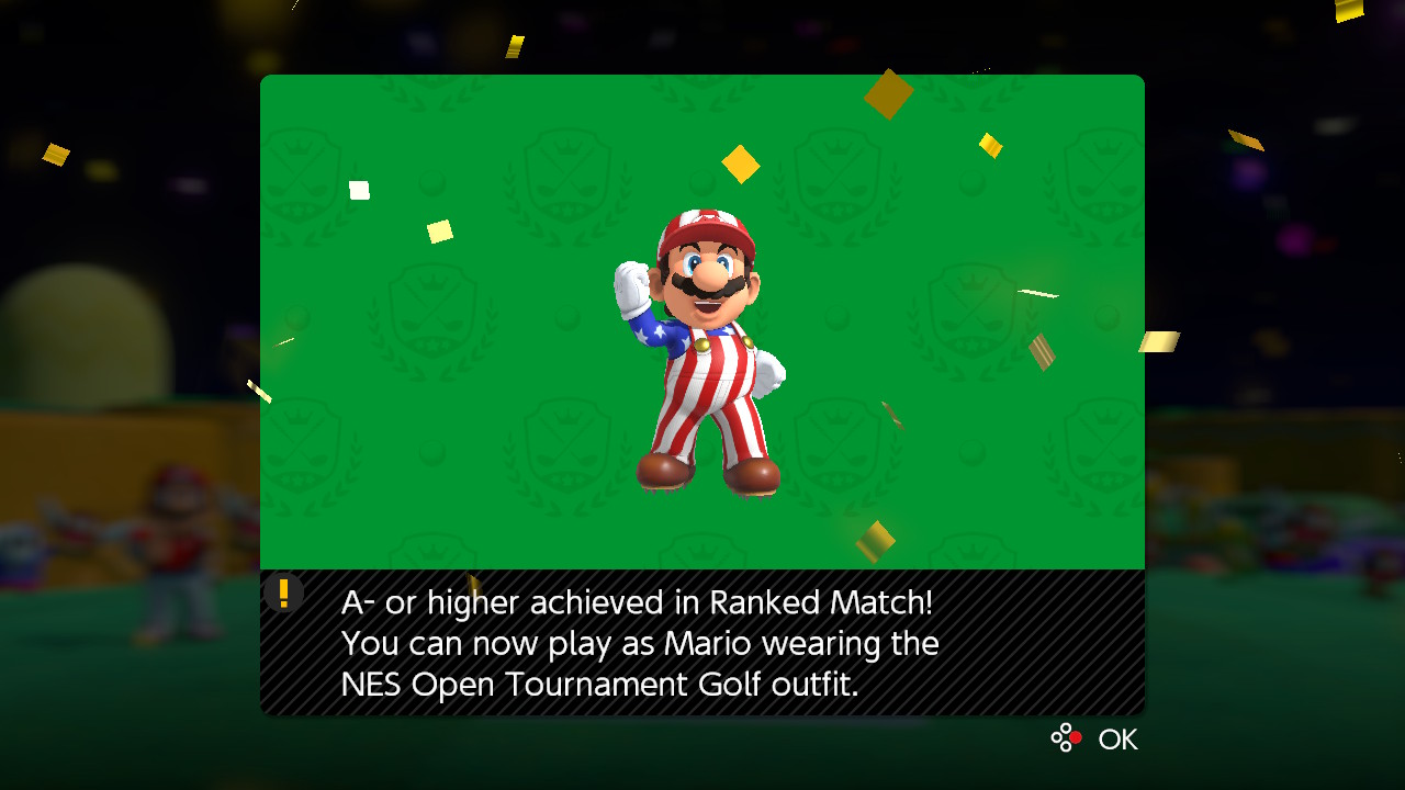 Mario Golf: Super Rush NES Open Tournament Golf Mario outfit