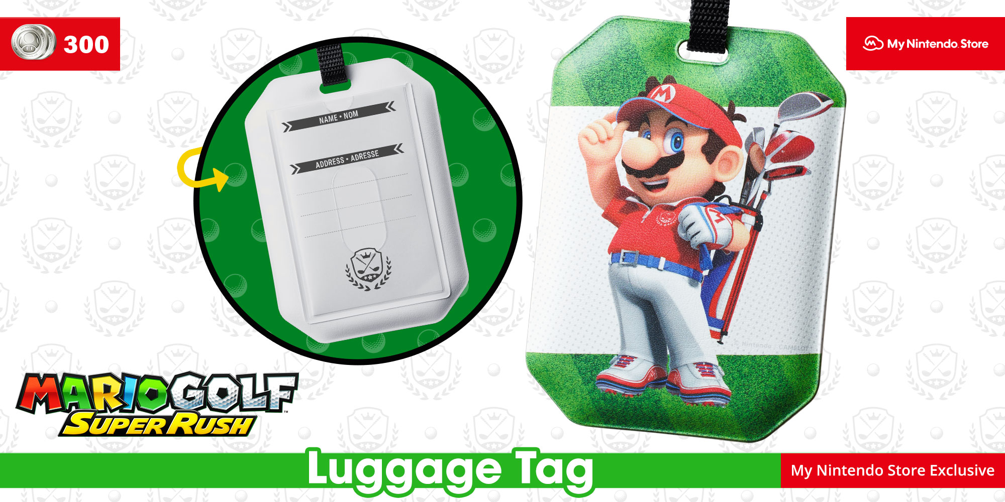 My Nintendo adds Mario Golf: Super Rush luggage tag in the UK