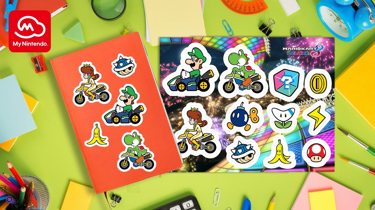 Mario Kart 8 Deluxe vinyl sticker sheet #2