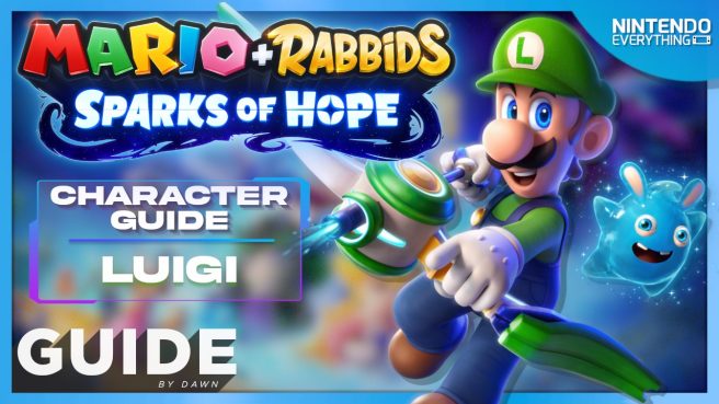Mario + Rabbids Sparks of Hope Luigi character guide