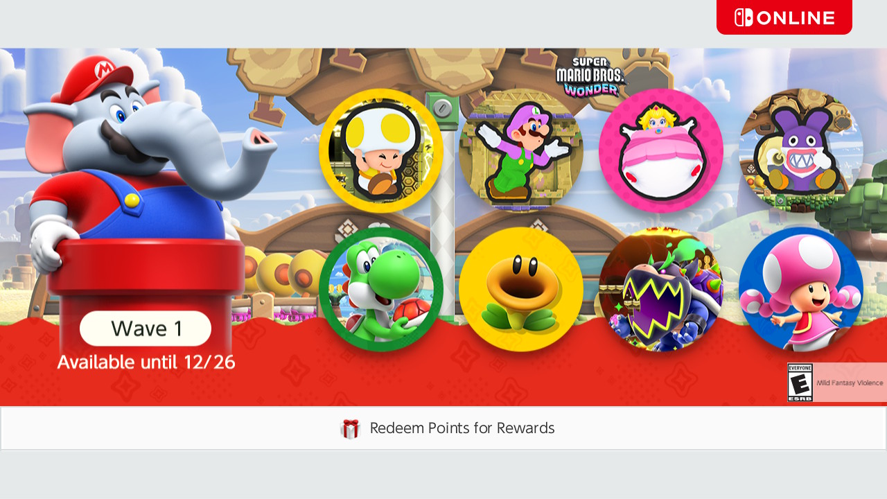 Nintendo Switch Online adds Super Mario Bros. Wonder icons